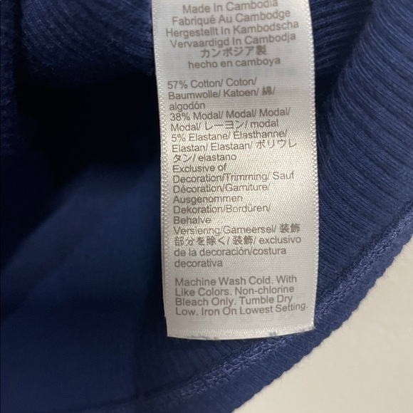 J CREW WOMENS BLANKET STITCH TANK TOP XL COTTON RIBBED - Picture 4 of 6